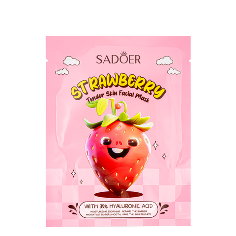 Маска для обличчя зволожуюча з гіалуроновою кислотою Sadoer Strawberry тканинна 25 g (SD33635 ) SD33635 фото
