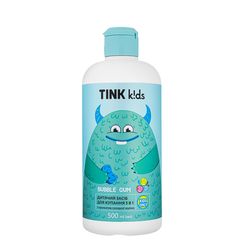 Дитячий засіб для купання від 3 років Tink kids Bubble Gum 3 без сліз 500 мл Tink 10956 фото