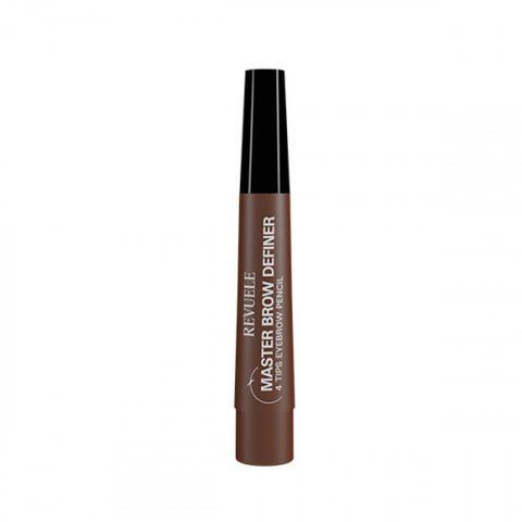 Маркер для брів із ефектом мікроблейдингу Revuele 4 Tips Eyebrow Pencil Коричневий 5060565107274 фото