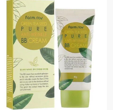 Тональний ВВ-крем для обличчя від зморшок FarmStay Green Tea Seed Pure Anti-Wrinkle BB Cream, 40 г FS 8756 фото