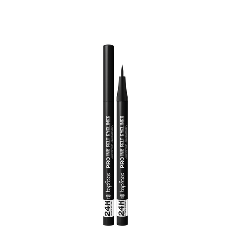 Рідка підводка-фломастер для очей TopFace Pro Ink (PT619), 01 Noir Чорна PT619 фото