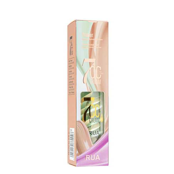 База під макіяж двокольорова RUA 7 CC-cream Concealer Replenishment Primer 6004, 01 Ivory & Mint Green/Слонова кістка - Зелена 6004 фото